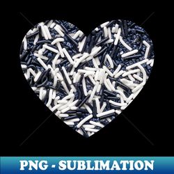 Black and White Zebra Sprinkles Candy Heart Photograph - Vintage Sublimation PNG Download - Add a Festive Touch to Every Day