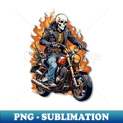 Spooktacular Ghost Rider A Halloween Hell on Wheels - PNG Sublimation Digital Download - Perfect for Personalization