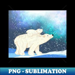 cute polar bears - instant sublimation digital download - bring your designs to life