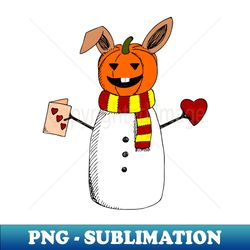 happy whatever pumpkin snowman bunny - high-quality png sublimation download - fashionable and fearless