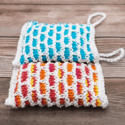 Woven Windows Soap Sack Crochet pattern, digital file PDF, digital pattern PDF