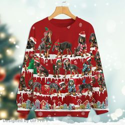 Black And Tan Coonhound – Snow Christmas – Premium Sweater for Men Women