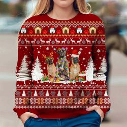 Bullmastiff Christmas – Ugly Christmas Sweater – 3d Sweater for Men Women