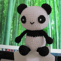 Little Panda Crochet pattern, digital file PDF, digital pattern PDF