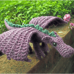 Fierce Little Dragon Crochet pattern, digital file PDF, digital pattern PDF