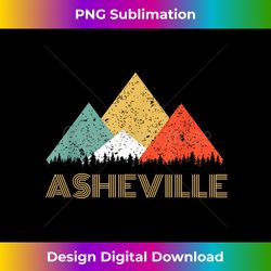 Retro City of Asheville Mountain Shirt - Deluxe PNG Sublimation Download - Rapidly Innovate Your Artistic Vision