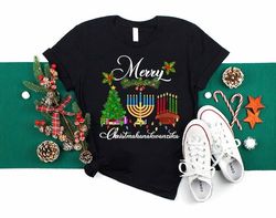 Christmas Hanukkah Kwanzaa Christmahanakwanzika Shirt Merry Christmas African Santa Claus Kwanzaa Santa Christmas Africa