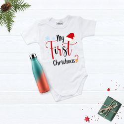 my first christmas shirt, my first christmas tee, natural baby christmas shirt, cute newborn christmas tee, baby christm