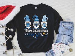 Hanukkah Sweater, Ugly Hanukkah Sweatshirt, Merry Chrismukkah Gifts, Jewish Christmas Shirt, Cute Gnomes Tee Chanukah T-