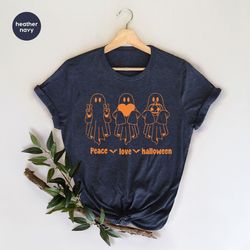 Cute Boo Shirts, Funny Halloween Gift, Peace Toddler Shirt, Spooky Season Gift, Trick Or Treat, Kids Clothing, Halloween