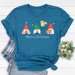 Cute Christmas Gnomes Balloons Graphic Tees For Kids, Bulk Christmas Gifts, Christmas Gnomes Gifts For Kids, Matching Fa