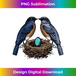 Bluebird shirt, Bluebirds nesting ornithologist Long Sleeve - Bespoke Sublimation Digital File - Rapidly Innovate Your Artistic Vision