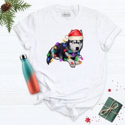Siberian Husky Christmas Shirt, Siberian Husky Shirt, Dog Ugly Christmas Tee, Women Men Holiday Shirt, Santa Funny T-Shi