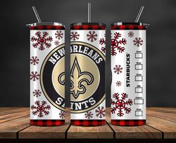 New Orleans Saints Christmas Tumbler Png, NFL Merry Christmas Png, NFL, NFL Football Png 23