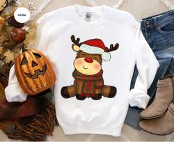 merry christmas gifts, cute reindeer sweatshirt, christmas long sleeve shirts, funny deer graphic tees, christmas party