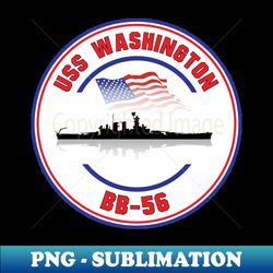 USS Washington BB-56 - Premium Sublimation Digital Download - Vibrant and Eye-Catching Typography