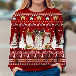Papillon Christmas – Ugly Christmas Sweater – 3d Sweater for Men Women