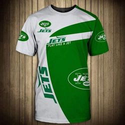 New York Jets Tee T-Shirt 3D All Over Print 3D Short Sleeve Ever Upwards