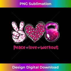 Funny Peace Love Workout Gym Lifting Gymer Valentines Day - Classic Sublimation PNG File - Infuse Everyday with a Celebratory Spirit