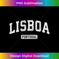 Lisbon Portugal Vintage Sports Design Long Sleeve - Urban Sublimation PNG Design - Channel Your Creative Rebel