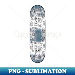 Distressed Skateboard - PNG Transparent Sublimation Design - Bold & Eye-catching