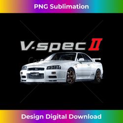JDM CAR R34 V-SPEC II RB26 Skyline - Sophisticated PNG Sublimation File - Rapidly Innovate Your Artistic Vision