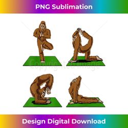 Bigfoot Zen Yoga Workout Namaste Cryptozoology Cryptid - Sleek Sublimation PNG Download - Customize with Flair