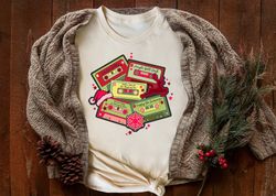 Christmas Cassette Tapes Shirt, Classic Christmas Shirt, Xmas Womens Shirt,Christmas Shirt For Women,Christmas Music Shi