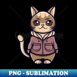 the brown cute cat - Premium PNG Sublimation File - Fashionable and Fearless