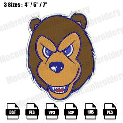 Belmont Bruins Mascot Embroidery Designs, NFL Embroidery Design File Instant Download