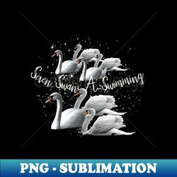 Seven Swans A Swimming - Digital Sublimation Download File - Boost Your Success with this Inspirational PNG Download