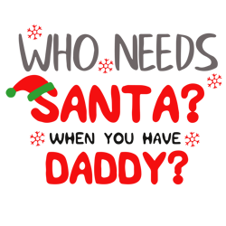Who needs santa, when you have daddy Svg, Santa Christmas Svg, Christmas Santa Svg, Christmas Svg, Digital download