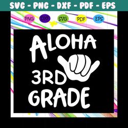 Aloha 3rd grade, 3rd grade svg, 3rd grade shirt, 3rd grade gift, 3rd grade silhouette, 3rd grade shirt,For Silhouette, F