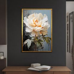Flower Canvas Painting,Wall Art for Your Home and Office, modern Decor Ideas with different frame options Natural and Vi