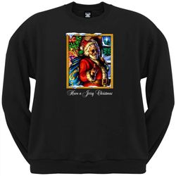 Grateful Dead &8211 Jerry Garcia Christmas Black Crew Neck Sweatshirt