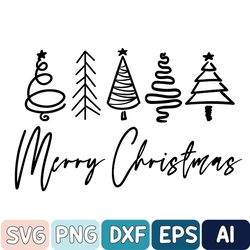 Merry Christmas Svg, Christmas Svg, Instant Download, Christmas Trees Svg, Christmas Saying Svg, Christmas Shirt Svg