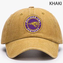 Northern Iowa Panthers NCAA Embroidered Distressed Hat, NCAA Northern Iowa Panthers Logo Embroidered Hat, Baseball Cap