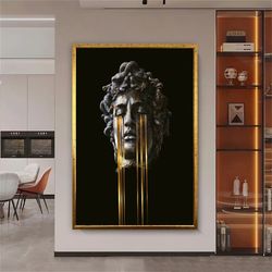 David Gold Art Poster Print Retro Statue Canvas Painting Background Wall Picture Living Room Home Decoration Cuadros