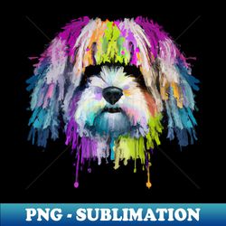 Fluffy Havanese Stencil Art - Signature Sublimation PNG File - Unleash Your Creativity
