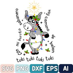 Donkey Mexican Svg, Digital Download, Donkey Xmas Sublimation, Mexican Christmas Svg