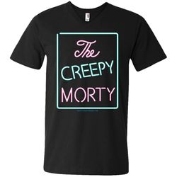 Rick And Morty The Creepy Morty Men V-Neck T-Shirt