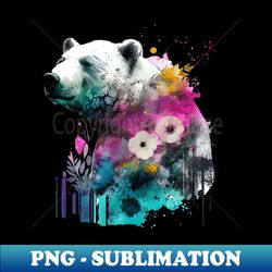 bigwhite polar bear - png transparent sublimation design - vibrant and eye-catching typography