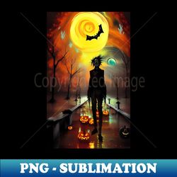 Halloween digital painting - Retro PNG Sublimation Digital Download - Unleash Your Creativity