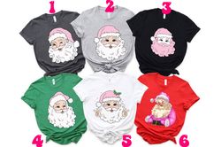 custom pink santa shirt, pink santa hat shirt, vintage santa tee, retro santa shirt, classic christmas,pink christmas,ho