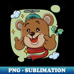 cute bear illustration of facial expression its me - sublimation-ready png file - perfect for sublimation art