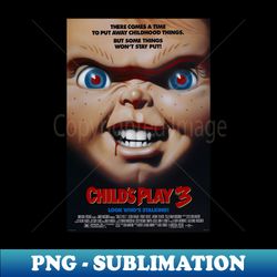 Childs Play 3 Movie Poster - Stylish Sublimation Digital Download - Unleash Your Inner Rebellion