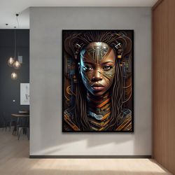 Exotic African Woman  Canvas Painting, Wall Art for Home and Office, modern,Natural,Vibrant, Decoration Ideas with Diffe