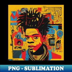 Jean Michel Basquiat Graffiti Art Tribute Street Art - Premium PNG Sublimation File - Perfect for Creative Projects