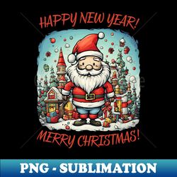 Happy New Year 2024 - Digital Sublimation Download File - Add a Festive Touch to Every Day