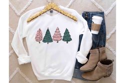 Merry Christmas Tree Sweatshirt, Merry  Bright Christmas Sweatshirt, Holiday Sweater, Womens Holiday Shirt, Winter Shirt